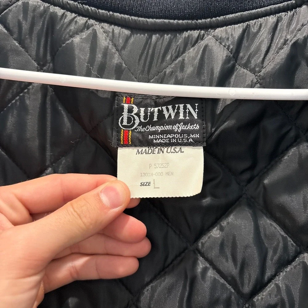 Vintage Auburn Tigers Baseball Varsity Satin Bomber Jacket Large